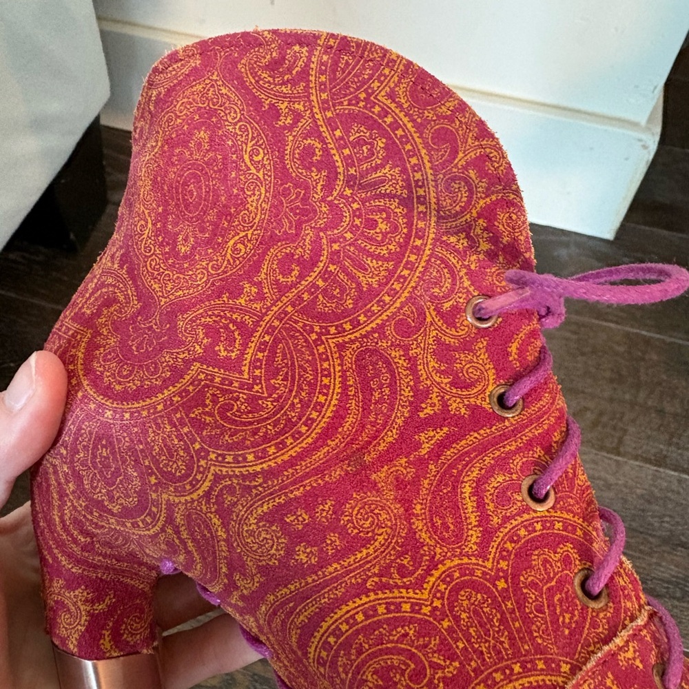 John Fluevog Paisley Lace-Up Ankle Boots - Picture 14 of 14